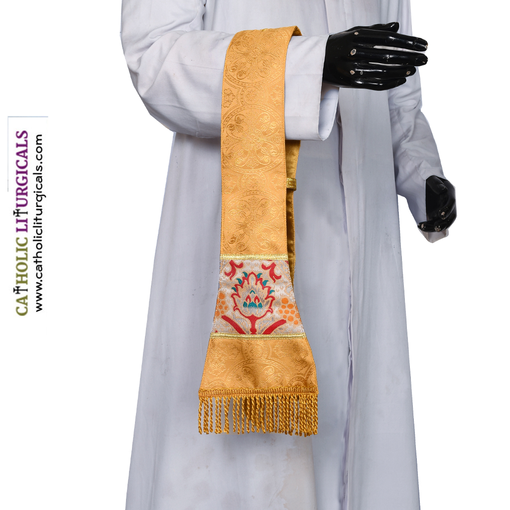 Priest Maniples Yellow Maniple - Coronation Tapestry