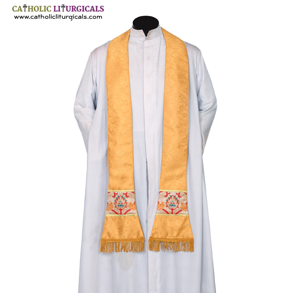 Priest Stoles Yellow Gold - Priest Stole - Coronation Tapestry