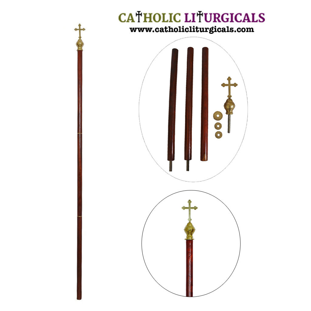 Canopy Poles Wooden Canopy Poles with Brass Cross Fittings