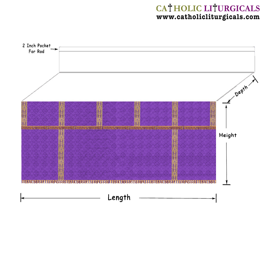 Altar Frontals Purple Altar Frontal - with Mensa Top
