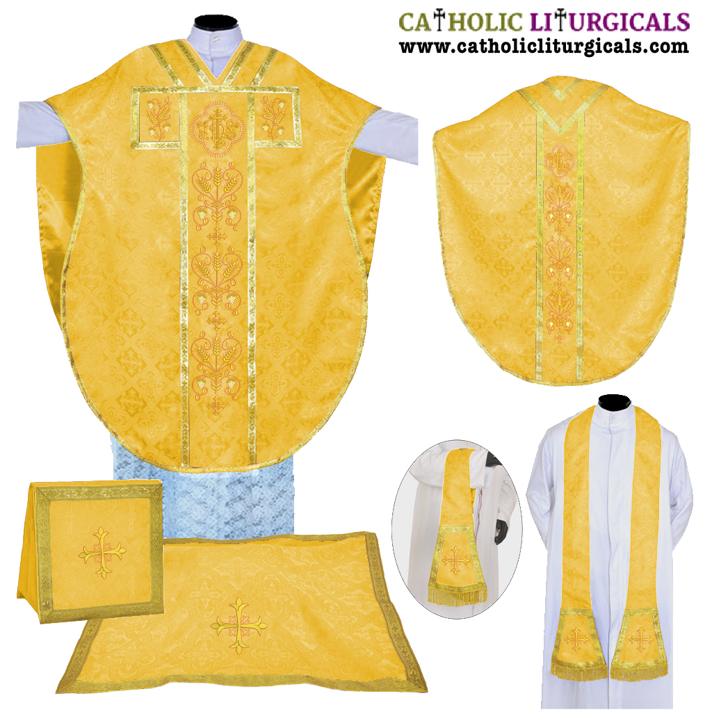 Philip Neri Chasubles St. Philip Neri Vestment - Yellow - IHS