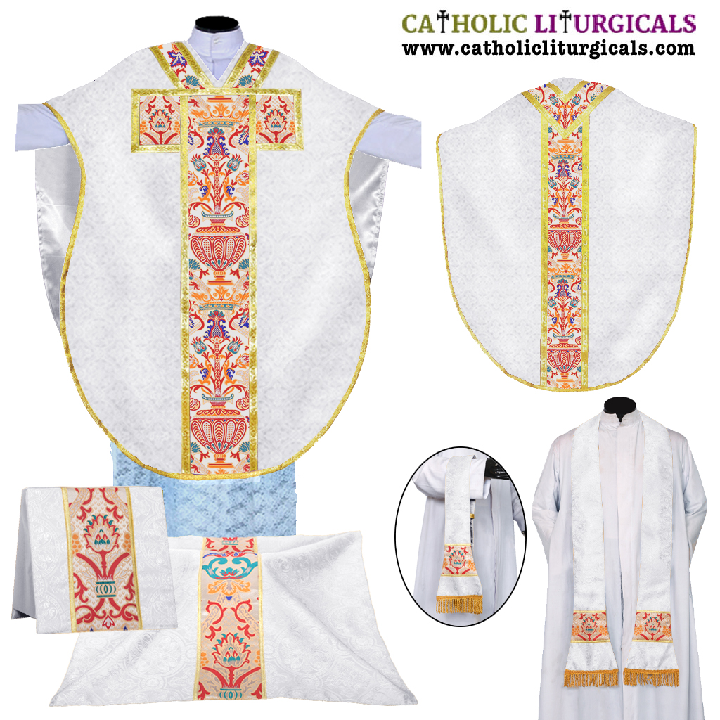 Philip Neri Chasubles White St. Philip Neri Vestment - Coronation Tapestry