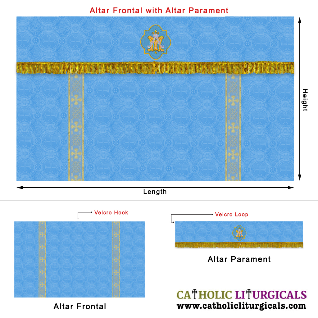 Altar Frontals Altar Frontal with Super Frontal - Marian Blue