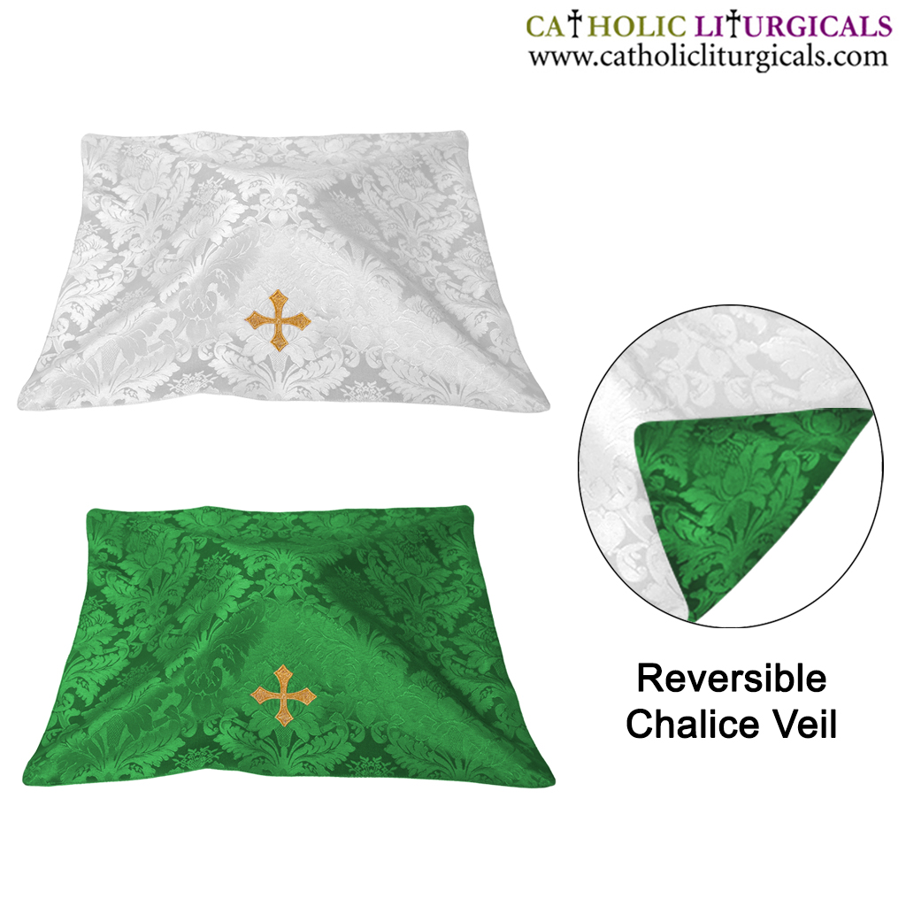 Chalice Veils White & Green Reversible Chalice Veil