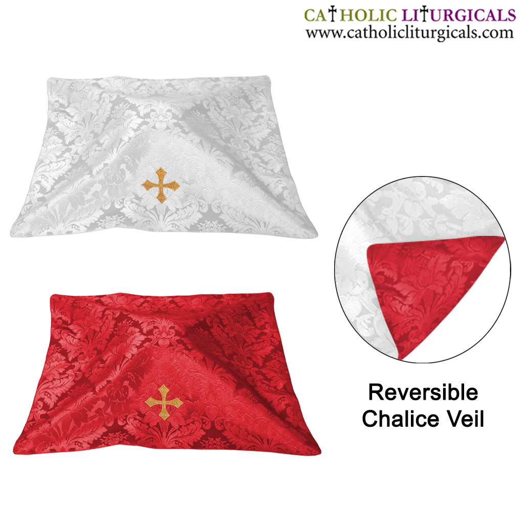 Chalice Veils White & Red Reversible Chalice Veil