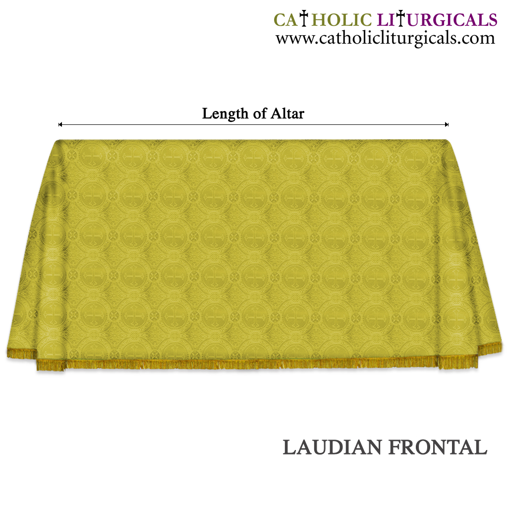 Altar Frontals Full Laudian Frontal/ Laudian Altar Frontal - Olive Green