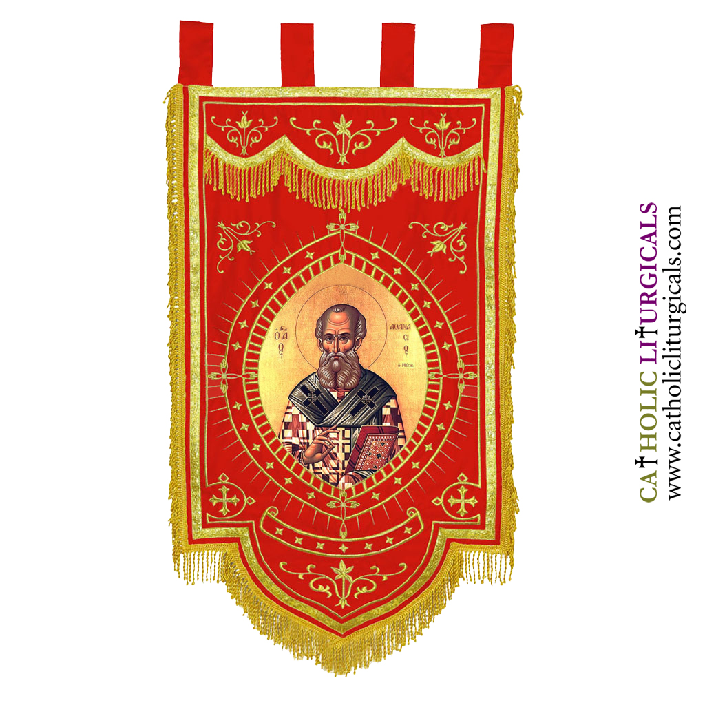 Church Banners St. Athanasius of Alexandria Banner - 20 x 34 inches 