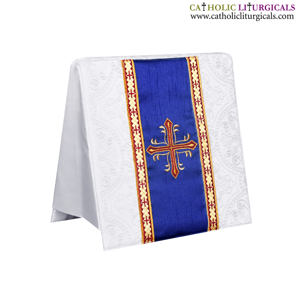 Lenten Offers White Burse - Cross Embroidery