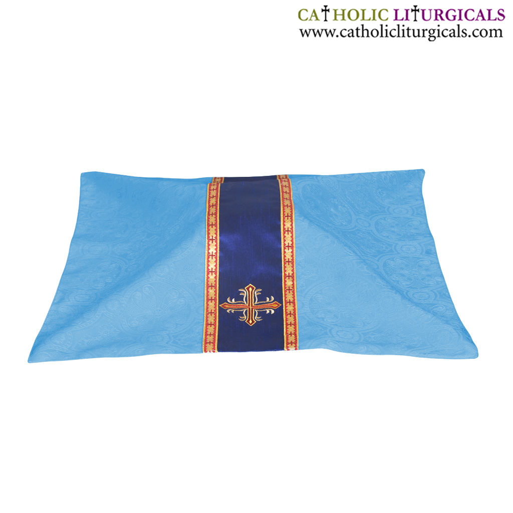 Chalice Veils Marian Blue Chalice Veil - Cross Embroidery