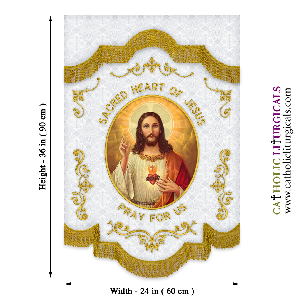 Church Banners Sacred Heart of Jesus Banner - 24 x 36 inches 