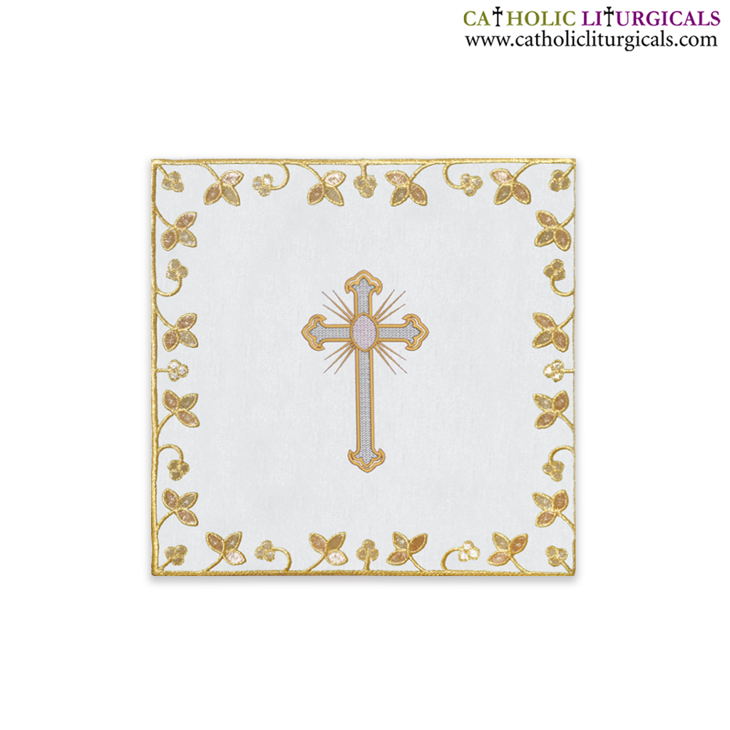 Chalice Palls White Chalice Pall - Cross Embroidery