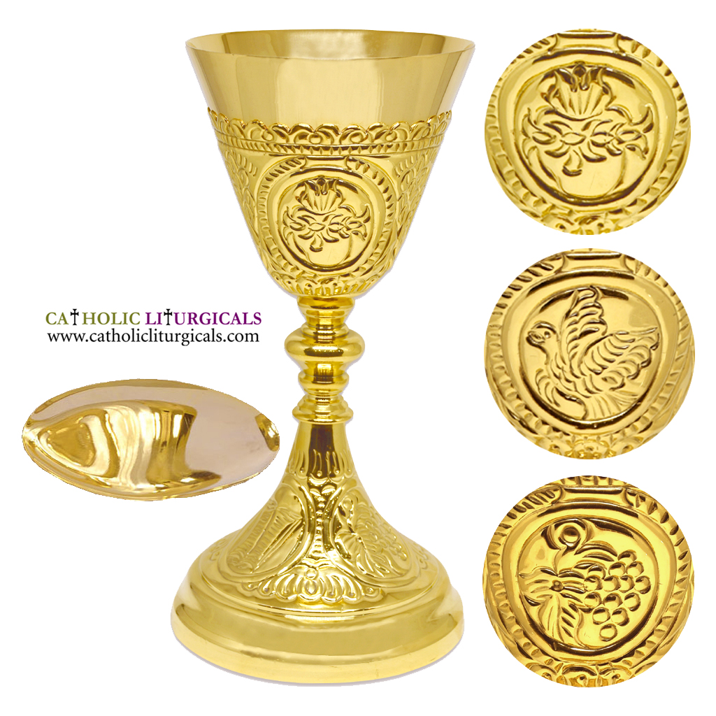Chalice & Paten Gold Chalice & Paten - 9 inches