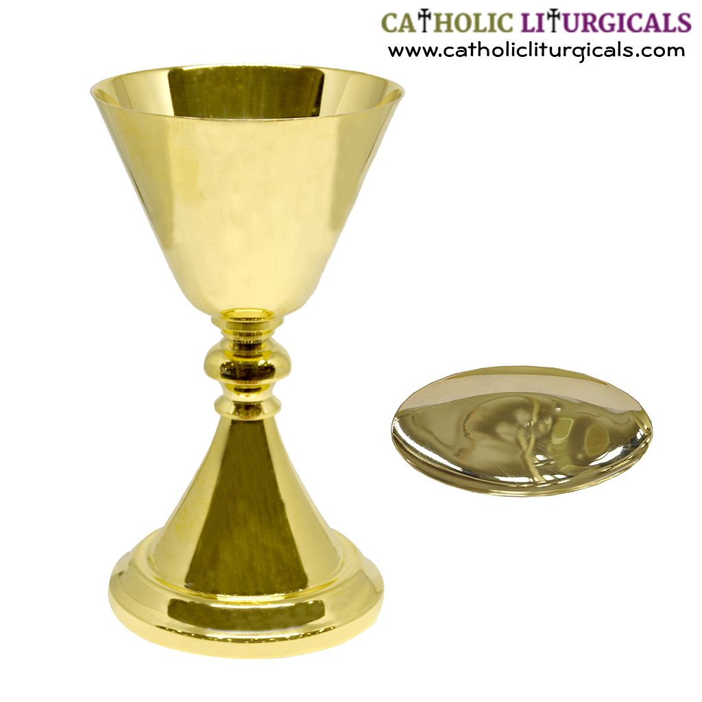 Chalice & Paten Gold Chalice & Paten - 7 inches