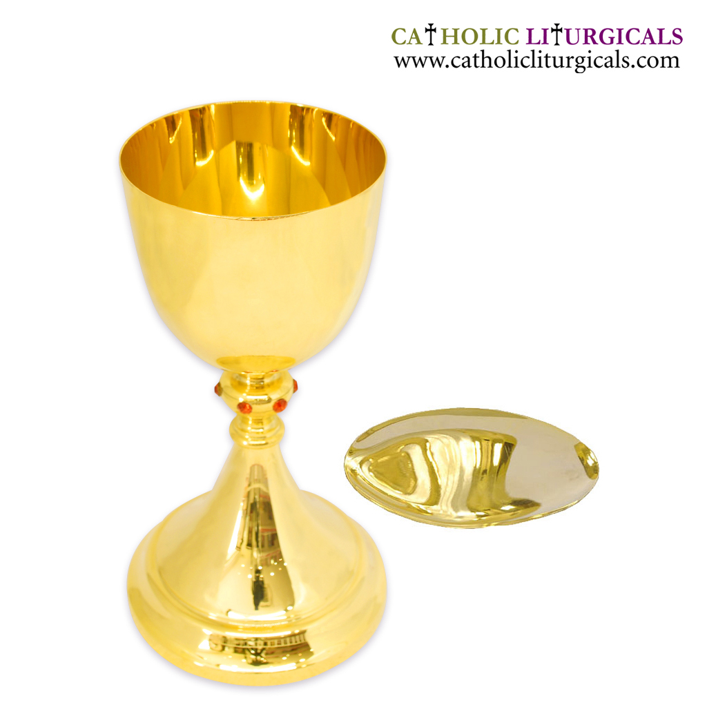 Chalice & Paten Gold Chalice & Paten - 8 inches