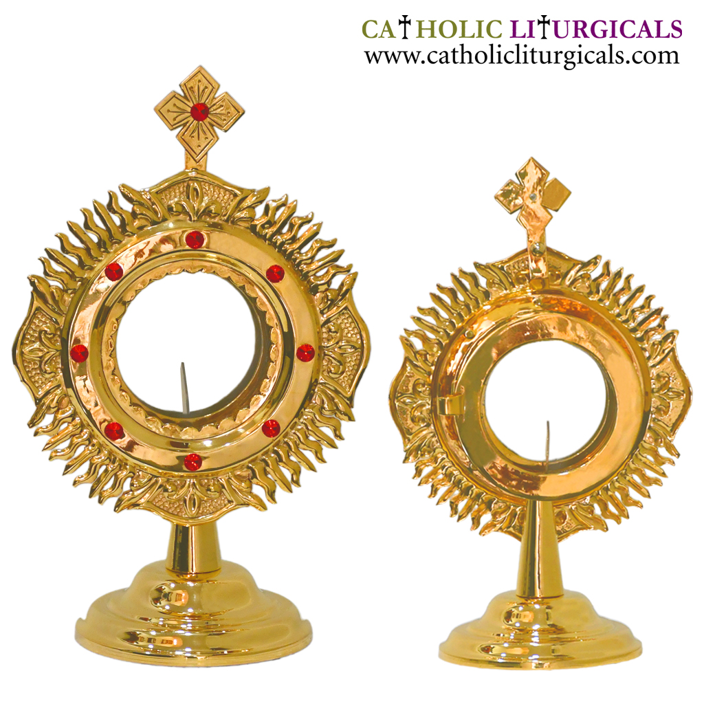 Monstrance 10 inch Gold Plated Monstrance with 3 inch Luna