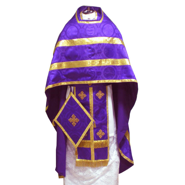 Orthodox Vestments Purple - Russian Orthodox Mass Vestment Set