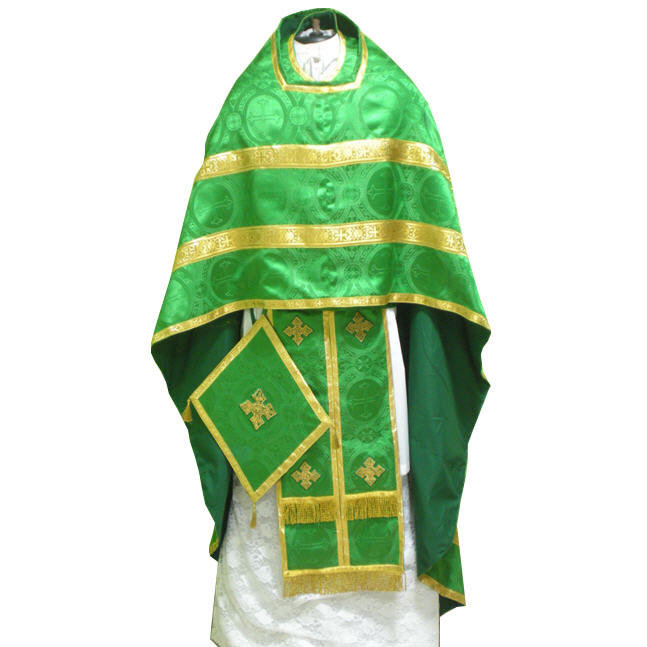Orthodox Vestments Green - Russian Orthodox Mass Vestment Set