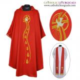 Gothic Chasubles - Red Pentecost Gothic Chasuble - Holy Spirit