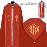 Cope Vestment - Red Cope & Stole Set - Light Weight