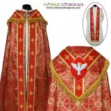 Cope Vestment - Red Cope & Stole Set Holy Spirit Embroidery