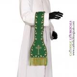 Priest Maniples - Green Cross Embroidered - Maniple SILK